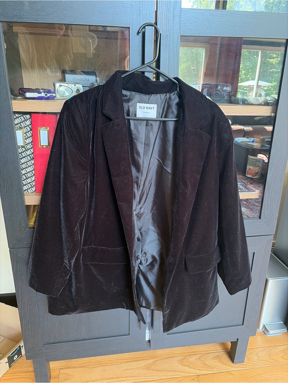 Old Navy Black Velvet Blazer Jacket